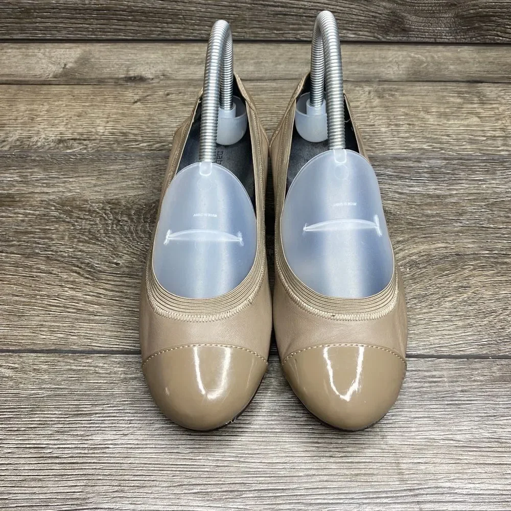 Naturalizer N5Contour Tan Leather Slip-on Flats Shoes 7 Loafers Comfort
